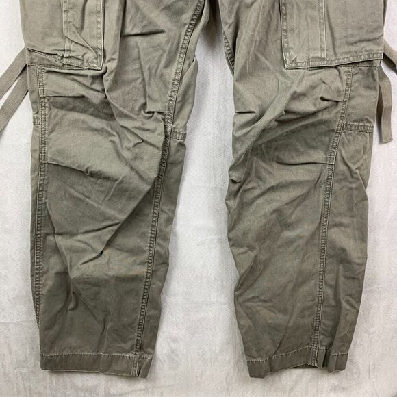 Gap Mens Pants 30 Gray Cargo Paratrooper Straight Leg Army Military Retro 30x32 - Picture 3 of 12